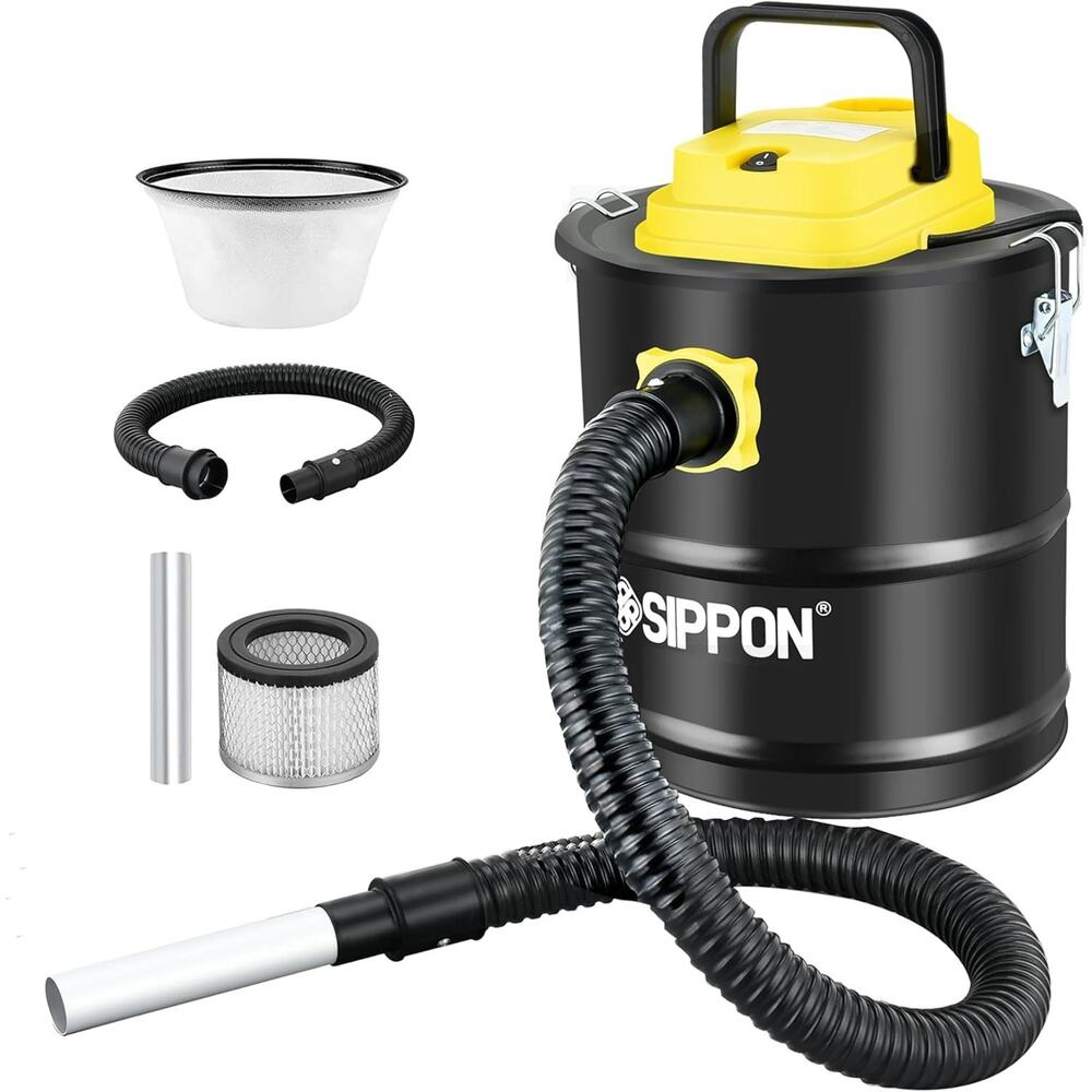 2.6 Gal 800W Ash Vacuum Cleaner Pellet Stove w/ Wheeled Base & Blower Function